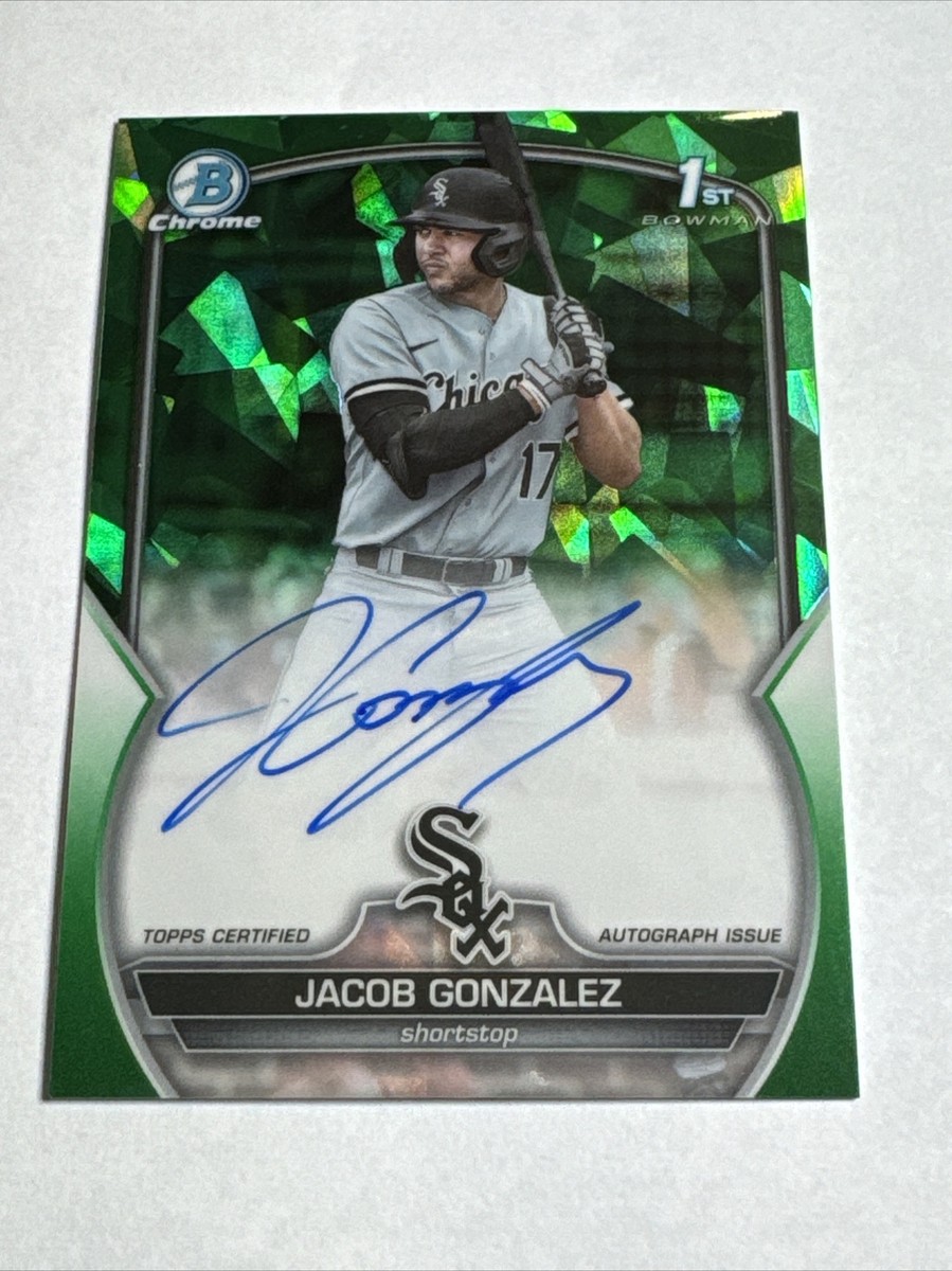 JACOB GONZALEZ 2023 1st Bowman Draft Chrome Sapphire Green Ref 