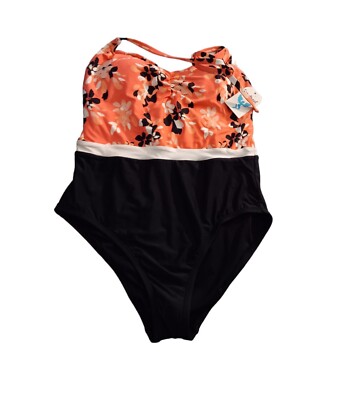 Sea Angel Women's Halter Style Floral One Piece Swimsuit Size M