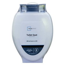 Mainstays Elongated Toilet Seat in White Free shipping New