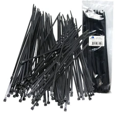 100 pcs BLACK Cable Ties 12" inch 52lbs, Fantastic Quality, Zip Ties, Nylon Ties