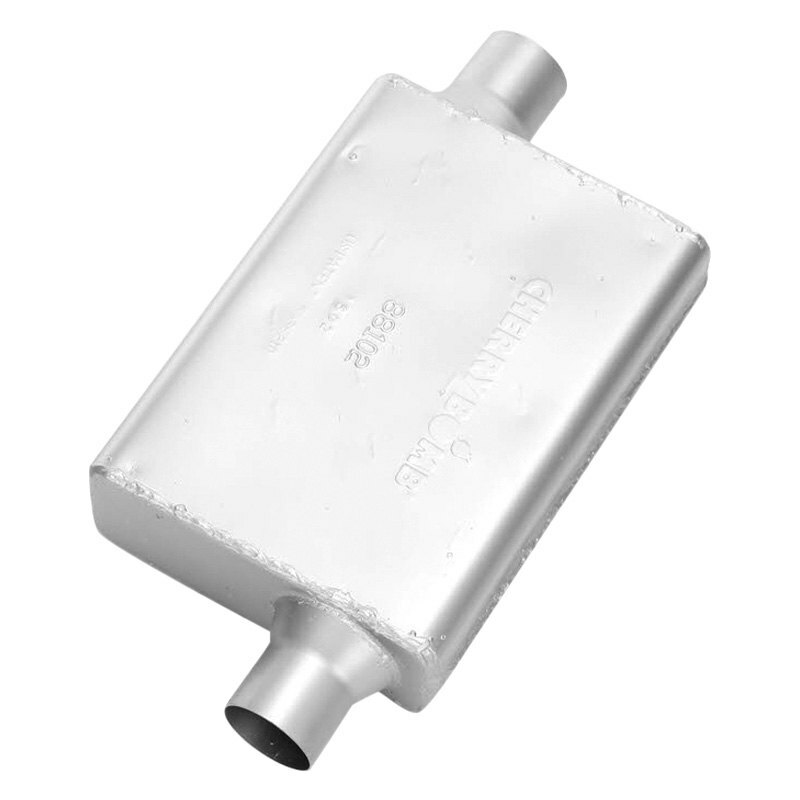 AP Exhaust 88102CB Vortex Steel Oval Gray Exhaust Muffler with 2.25" In