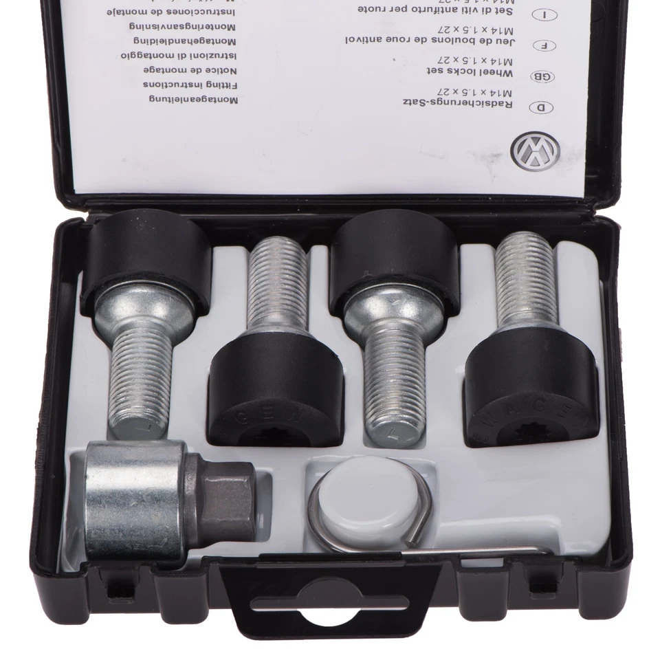 Juego de pernos de bloqueo de rueda bloqueables originales 000071597D para VW Volkswagen Jetta 2019-2020 Foto 3 de 4