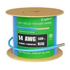 Syston 14AWG Solid Tracer Wire Direct Burial for Locating Underground Water Pipe