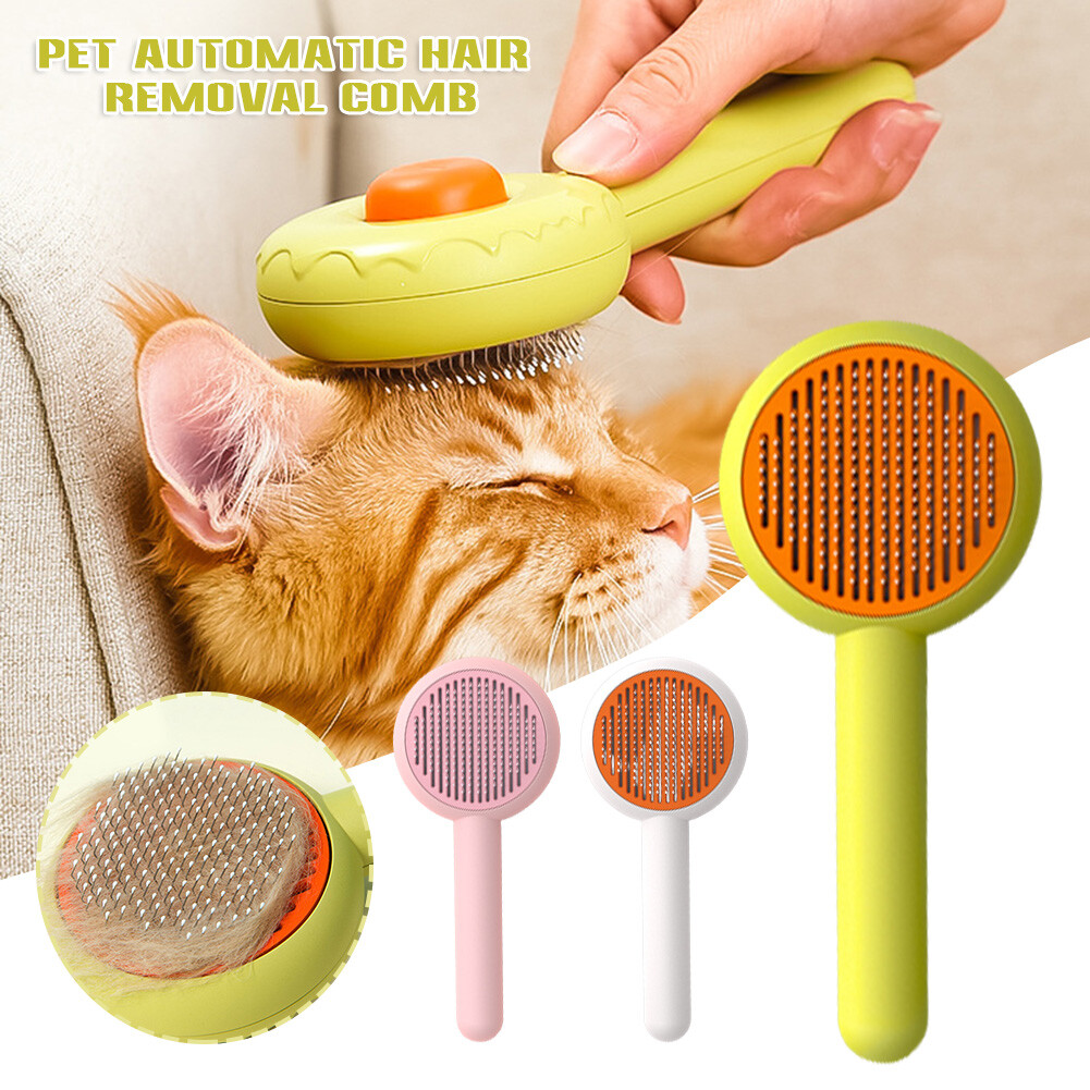 Pet Hair Removal Comb Cat Brush Self Cleaning Slicker Brush for