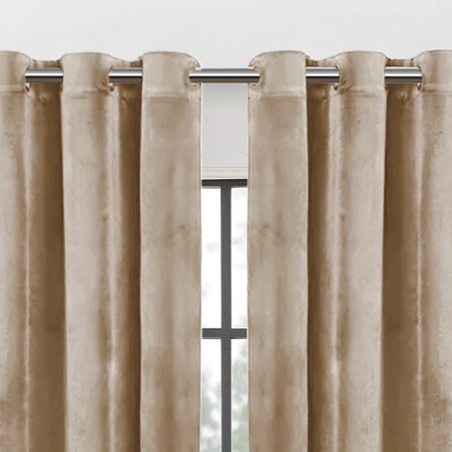 Thick Heavy Velvet Curtains PAIR of Eyelet Ring Top Fully Lined Ready Made - Picture 48 of 70
