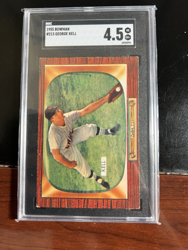 1955 BOWMAN BASEBALL CARD 213 KELL HOF CHICAGO WHITE SOX SGC 4.
