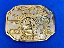 USA LADY LIBERTY Collection BELT BUCKLE, 100 Years of Liberty 1886-1986