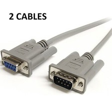 2x Startech 6ft Straight Through Serial Cable - M/f - 1 X Db-9 Male - 1 X Db-9