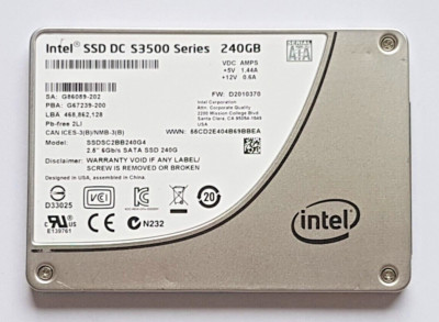 240 GB SATA III Intel SSD DC S3500 Series SSDSC2BB240G4 MLC 2.5'' Festplatte