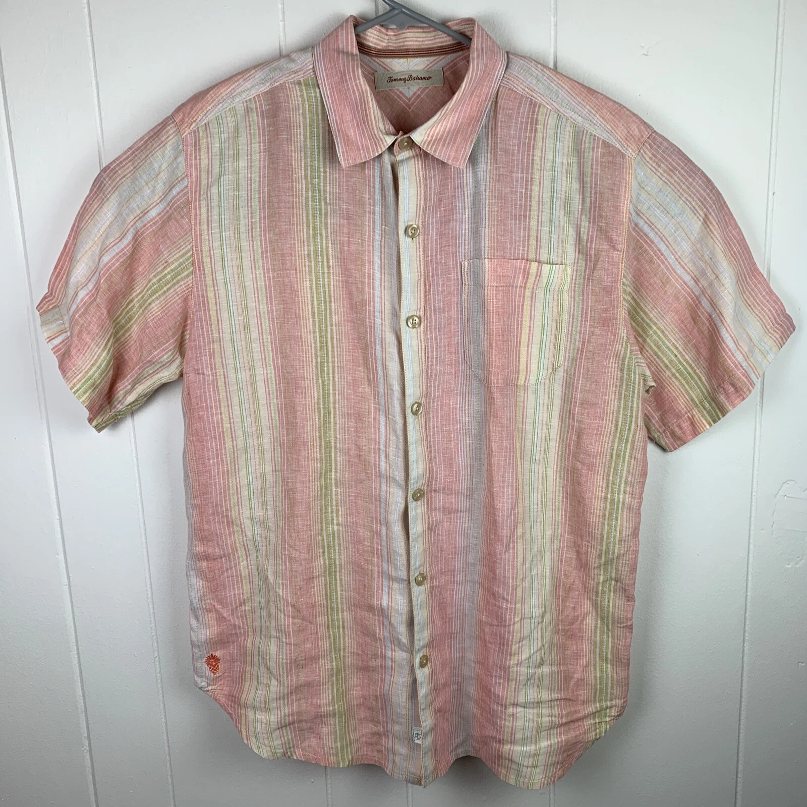 Tommy Bahama Button Up Shirt Linen Mens Large