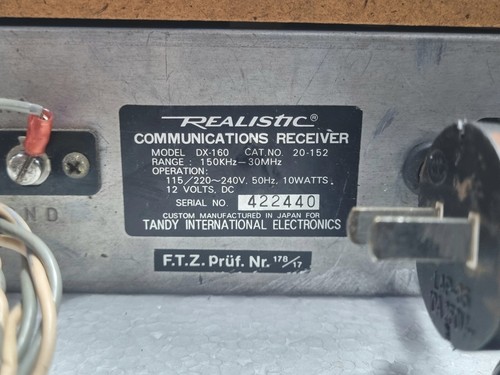 Realistyczny odbiornik komunikacyjny DX-160 nr kat. Zakres 20-152 150Khz-30MHz - Zdjęcie 4 z 13