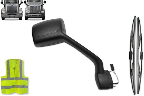 Espejo retrovisor capó negro lado derecho pasajero para Peterbilt 587, 579 (2010-2017) - Imagen 2 de 12