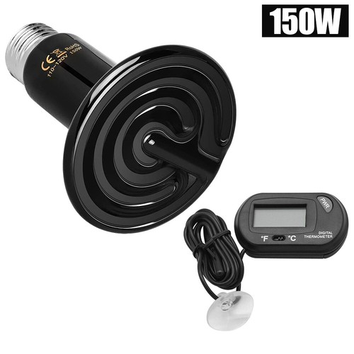 2X Wärmelampe Heizlicht Reptilien Aquarium Keramik Wärmestrahler 25W 100W - Imagen 17 de 17