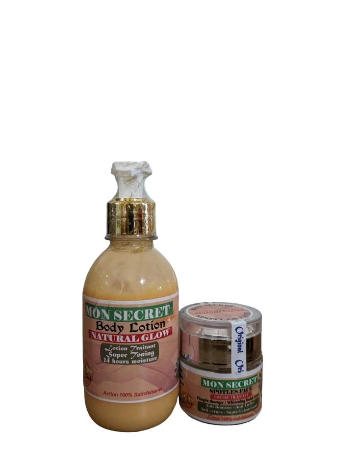 Mon secret Natural Glow fast action body lotion & face cream. evob seal - Image 2 of 4