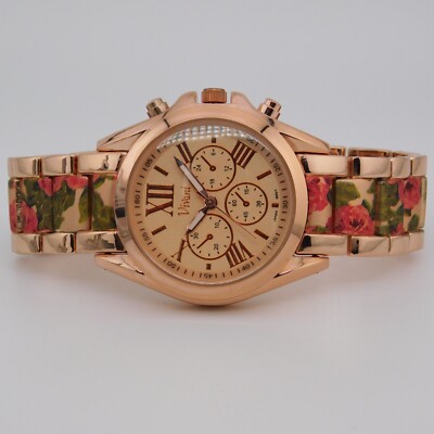 VIVANI WAC8396KL Flowers Quartz Analog Women's Watch Sz. 6 1/2'' New Battery