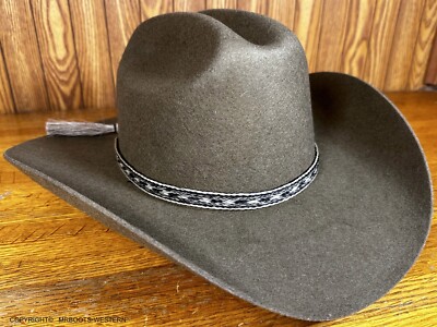 AU-HH05-01 Horse Hair Hat Band Five Strand Black and Natural