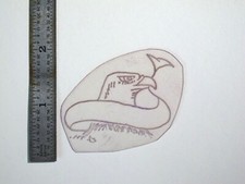 vtg 1960s 1970s Tattoo acetate stencil Eagle Holding Banner signed EA3