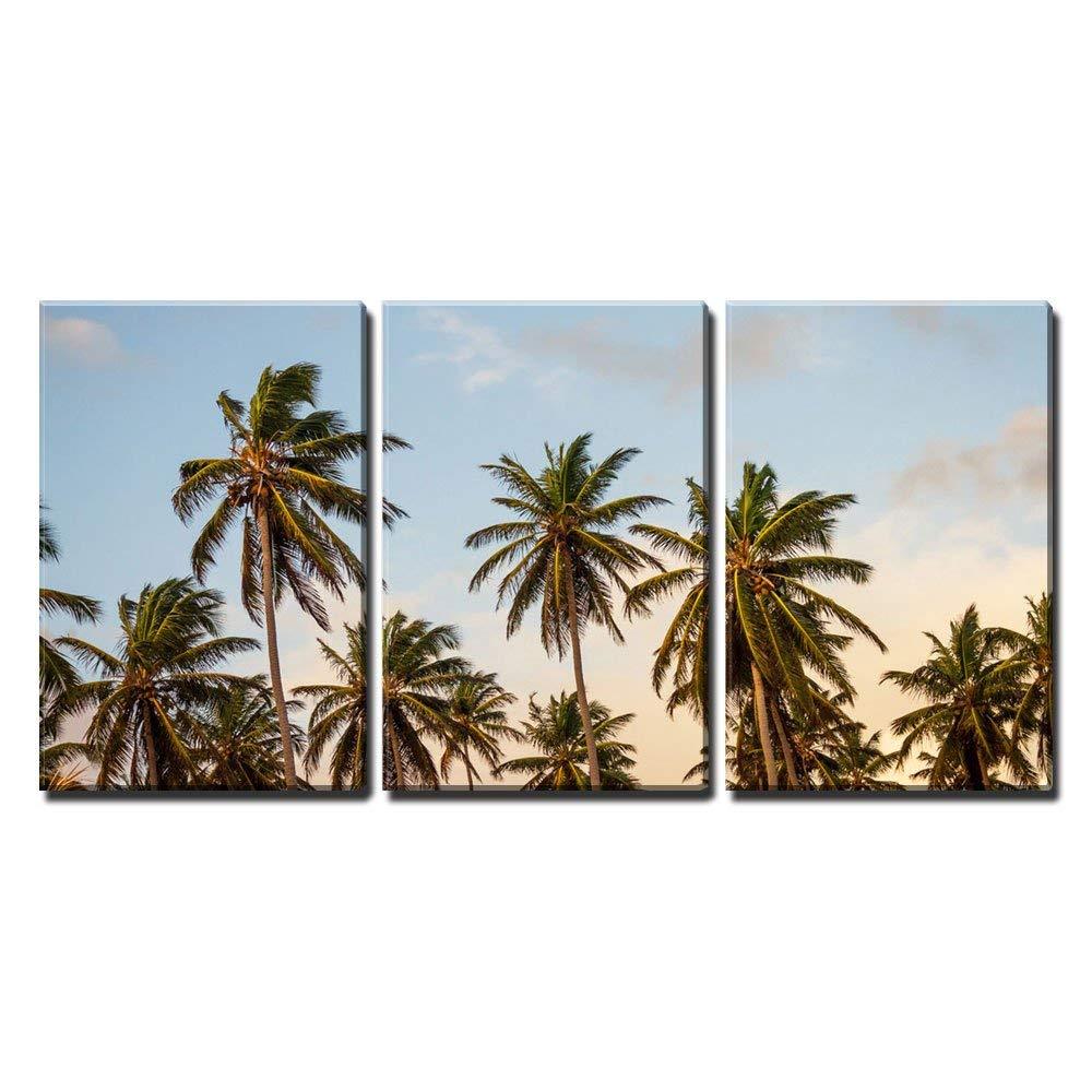 Wall26 - Palm Trees under Blue Sky - Canvas Art Wall Decor - 16"x24"x3 ...