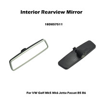 Specchio retrovisore interno nero per VW Golf MK4 / MK5 / MK6 Jetta Bora Pass...