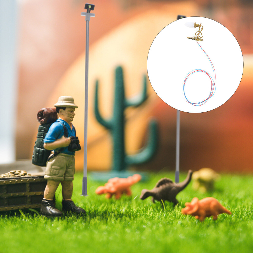 Set of 2 Dollhouse Wall Light Glow Decorations Miniature Sconce Lights