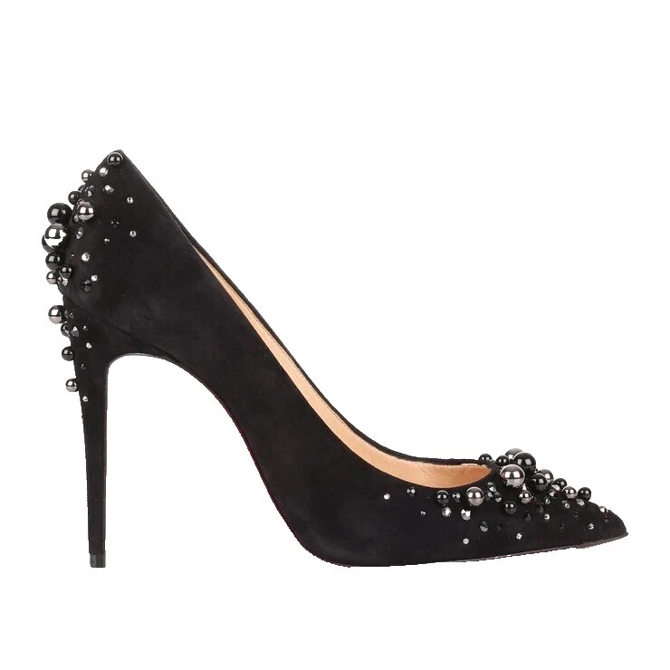 Christian Louboutin Women's Suede Geometric Heels for Women