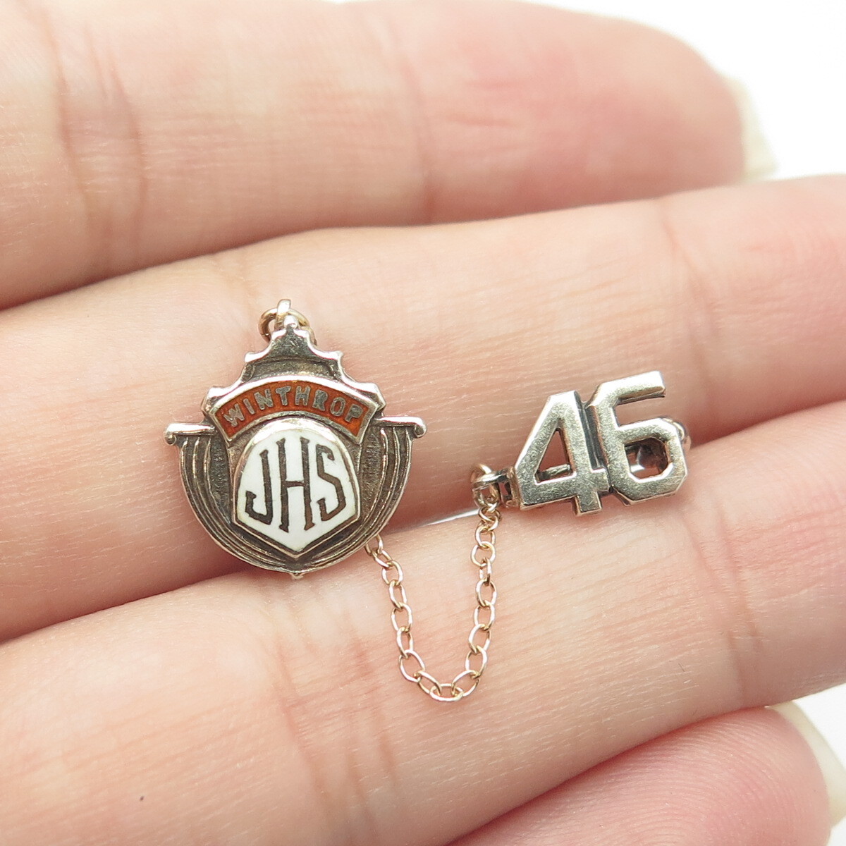 2点　silver925 925 Sterling Silver Antique Retro 1946 