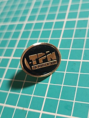 Vtg TPN The Peoples Network Gold Tone Lapel Pin