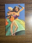 1940s Mutoscope Pin Up Card Earl Moran On The Beam Showgirl Arcade Exhibit — photo 1