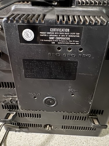 Rare!! CRT Tv Sony KV-1221R Retro Color Tested ! - Picture 5 of 12