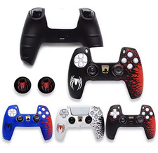 Spider-Themed PS5 Wireless Controller Skin Set Silicone Anti-Slip Multicolor