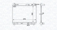 MotorküHler WasserküHler Magneti Marelli 350213208200 FüR Toyota Yaris NLP130_