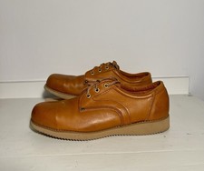 Vintage 80s Lehigh Leather Steel Toe Work Shoes Oxfords Women's 10 N Made in USA