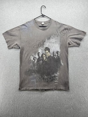 Anvil Twilight Shirt Mens XL Gray Movie Cast Graphic Tee Vampire Saga T-Shirt