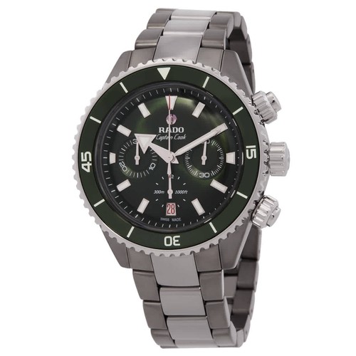 Rado Captain Cook Chronograph Automatic Green Dial Men's Watch...