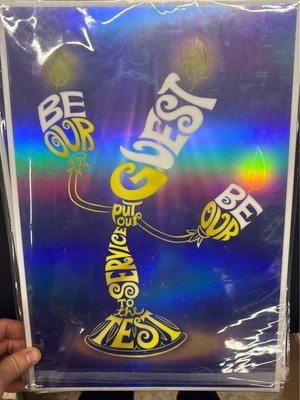 Disney Be My Guest Beauty and the Beast signed Tim Rogerson 18x24?