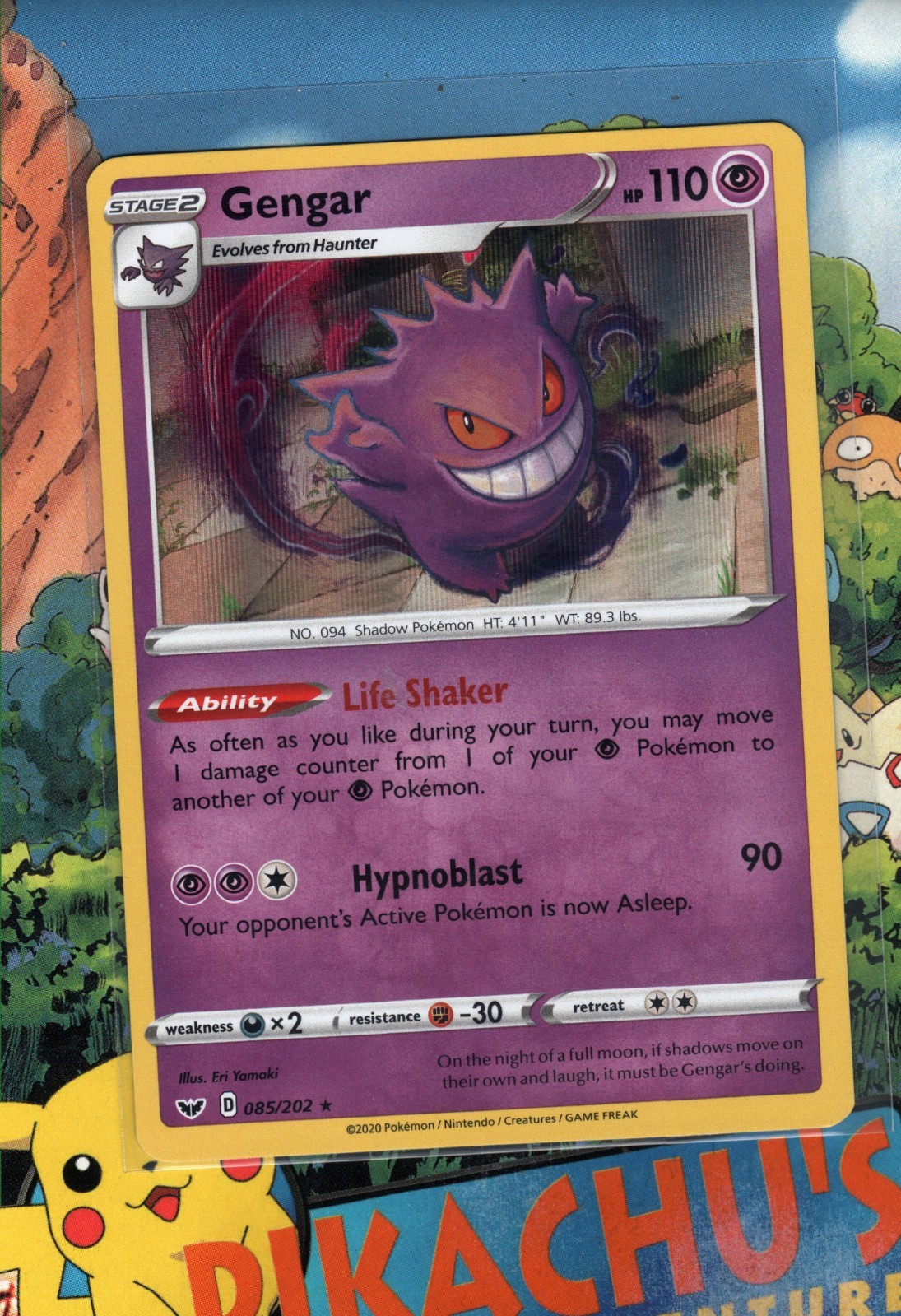 Pokémon TCG Gengar 085/202 Swsh01: Sword & Shield   Holo Rare NM/M