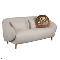 Couch Lounge Sofa Beige Alezio Dreisitzer Inkl. Kissen Polstersofa 189X86X78 Cm