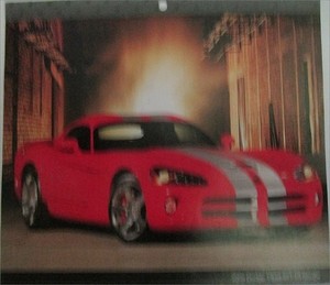 2006 Dodge Viper ht car calendar print (red)