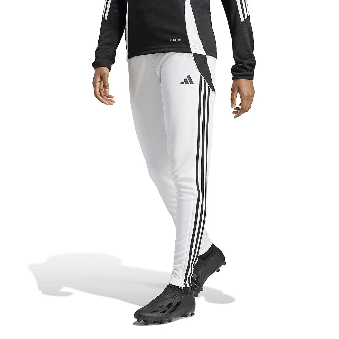 Adidas Tiro 24 Men’s Soccer Athletic Pants White Sports Fitted Jogger #268
