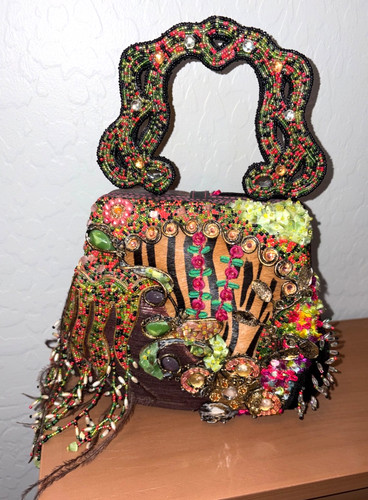 NWT Mary Frances Stylish Beaded & Jewel Embellished Handbag