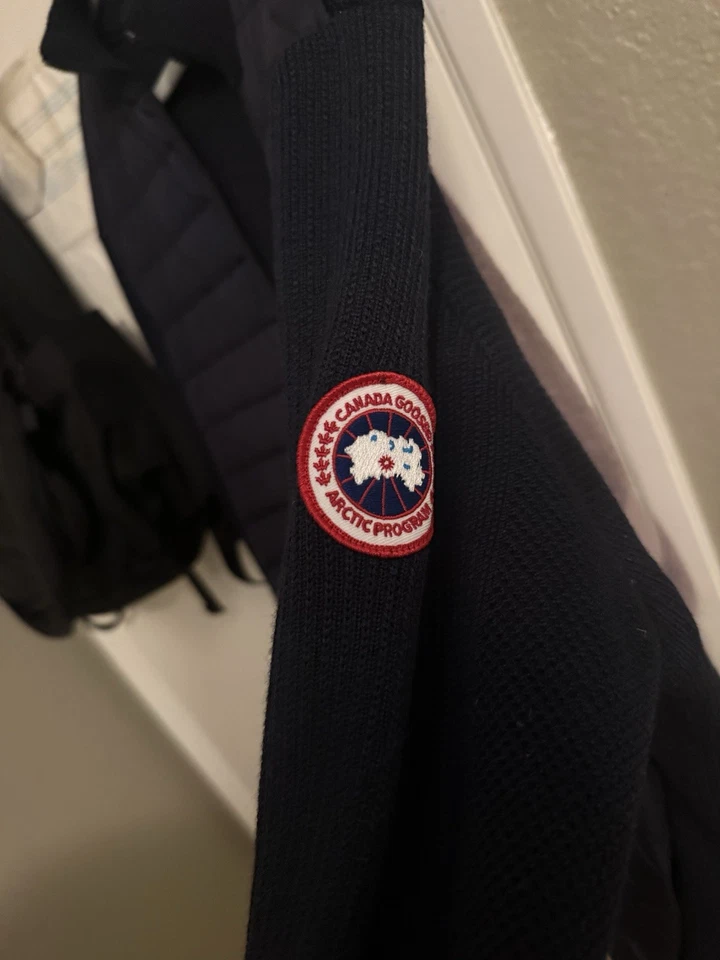 Chaqueta tejida Canada Goose HyBridge XXL azul marino cremallera completa para hombre Foto 2 de 4