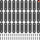 30 Stück Flachverbinder Schwarz, Verbindungsblech, Holzverbinder, Edelstahl 