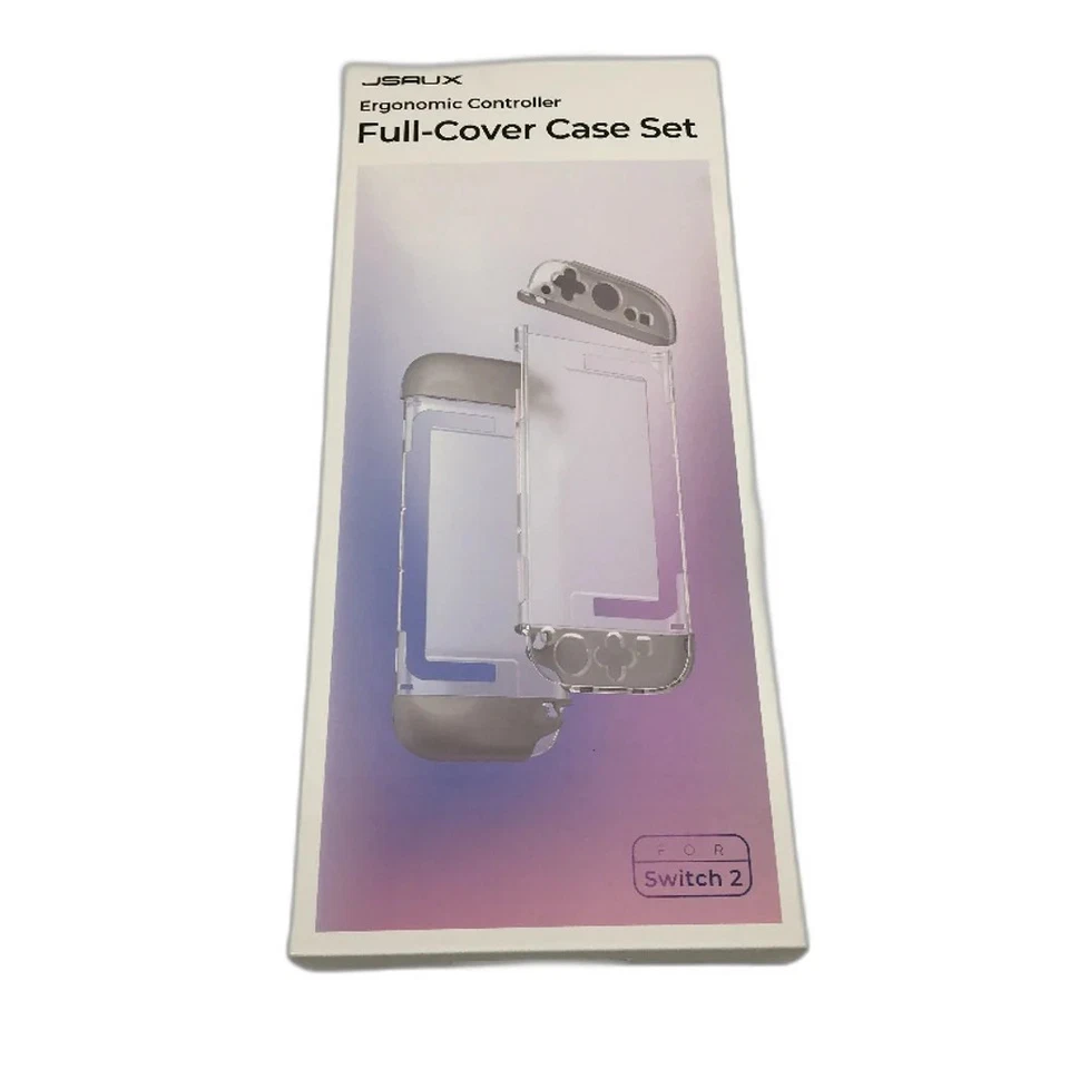 NEW JSAUX Clear Grey Back Erognomic Controller Full Cover Case Set for Switch 2 - image 4 of 4