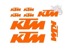 8pc KTM Motorbike Vinyl Sticker Set Decals Most Colours Premium Quality