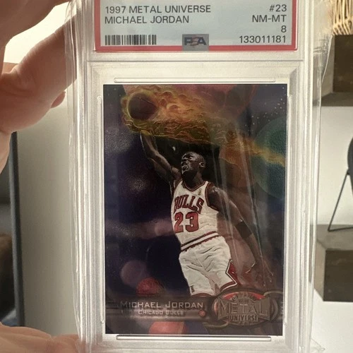 1997 metal universe michael jordan psa 8
