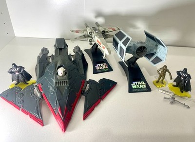 Star Wars Action Fleet Bundle 1990s TIE Fighter X-Wing Toy - FREE TRACKED POST!