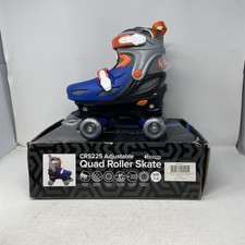 Chicago Skates Adjustable Quad Roller Skate Blue/Black/Orange Size 1-4