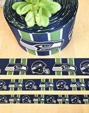 5/8, 7/8, 1.5  3" 1YD Seattle Seahawks Grosgrain Ribbon Football