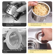 304 Stainless Steel Filter Screen for Kitchen Sink with Detachable Design