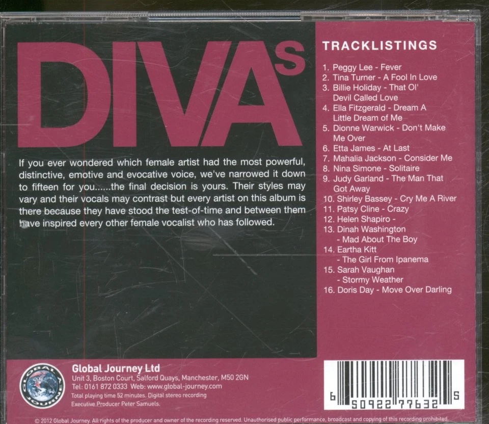 Various Artists Divas Legends CD UK Global Journey 2012 GJ7763 - Image 2 of 3